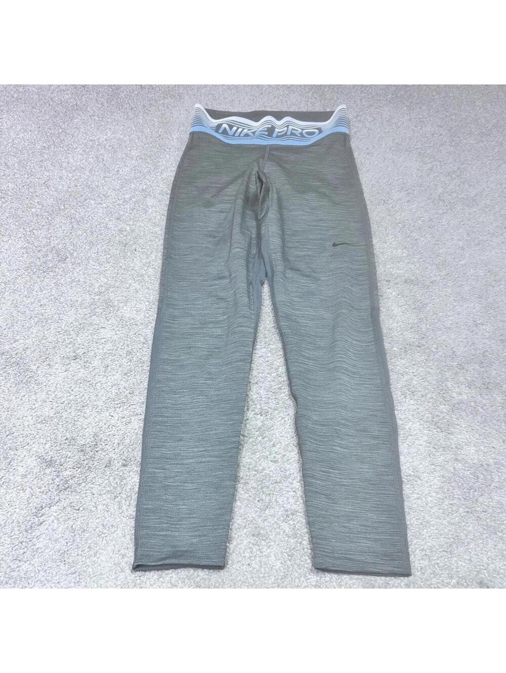 Nike Pro Dri-Fit Leggings Women’s Gray Pull On Size Small